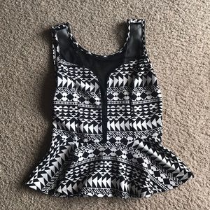 Aztec peplum top